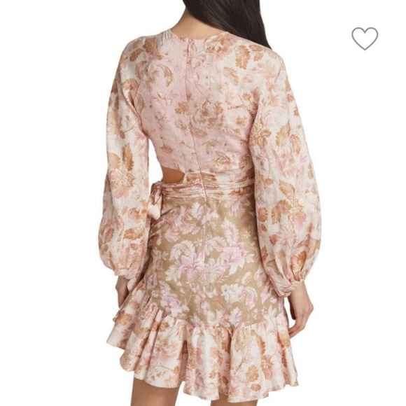 ZIMMERMANN
Lyre Linen Mini Wrap Dress Zimmerman Size 4 =L-XL - Picture 4 of 8